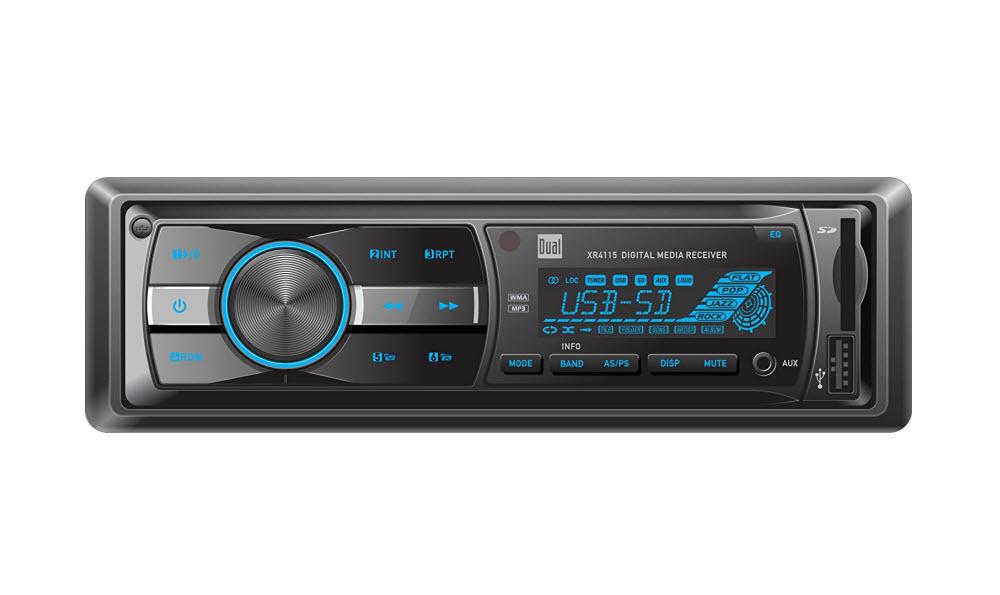 Dual XR4115 In-Dash MP3 WMA Mechless Digital Media Receiver