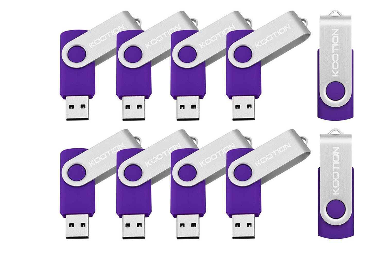 KOOTION 10PCS 2GB USB 2.0 Flash Drive - Purple