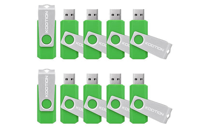 KOOTION 10PCS 1GB USB Flash Drive - Green