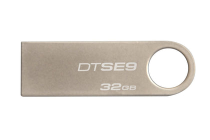 Kingston Digital DataTraveler SE9 32GB USB 2.0 Flash Drive, Silver - 2 Pack