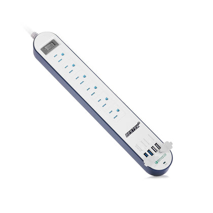 BESTEK 6-Outlet Surge Protector Power Strip with 6-Foot Extension Cord and 4 USB Ports