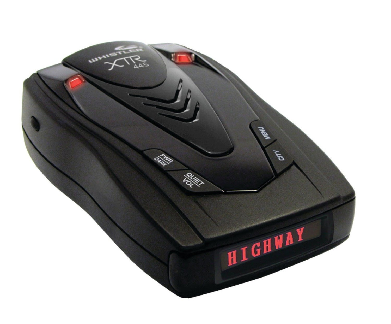 Whistler XTR-445 Laser/Radar Detector Battery Operated with Built-In Battery Charger with OLED Red Text Display