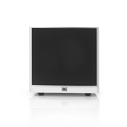 JBL Sub 100 White 10-Inch Powered Subwoofer with High-Efficiency Class D Amplifier (White)