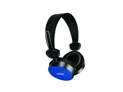 Coby CVH-814-BLU Alto Stereo Headphones - Blue
