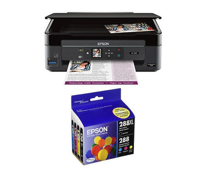 Epson Expression Home XP-340 Wireless Color Photo Printer - 4 Pack Ink
