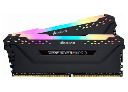 CORSAIR - Vengeance RGB PRO 16GB (2PK 8GB) 2.666GHz PC4-21300 DDR4 DIMM Unbuffered Non-ECC Desktop Memory Kit with RGB Lighting - Black