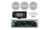 Kenwood KMR-D368BT In-Dash Marine Audio 6.5 Bluetooth Receiver Bundle