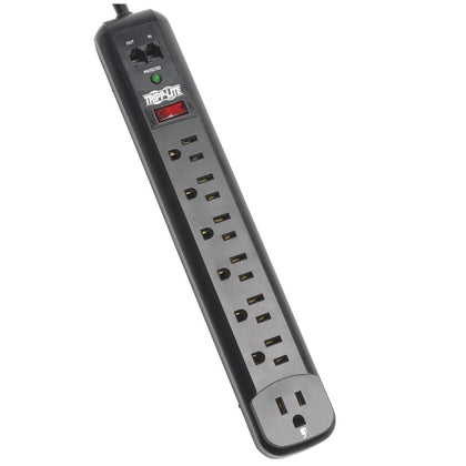 Tripp Lite 7 Outlet (6 Right Angle 1 Transformer) Surge Protector Power Strip, 6ft Cord
