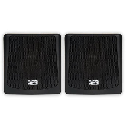 Acoustic Audio AA051B Mountable Indoor or Outdoor Speakers Black Bookshelf Pair