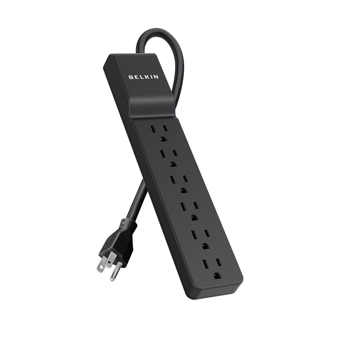 Belkin 6-Outlet Home/Office Surge Protector with Essential Power Filtration and 4-Foot Cord, 555 Joules