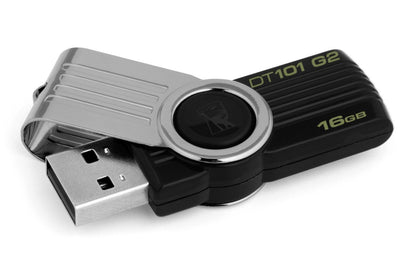 Kingston (TM) Digital 16GB DataTraveler 101 G2 USB 2.0 Drive - Black