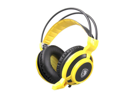 SADES Arcmage 3.5mm Over-Ear Stereo Gaming Headset PC with Microphone & Volume Control for Gamers(Yellow)