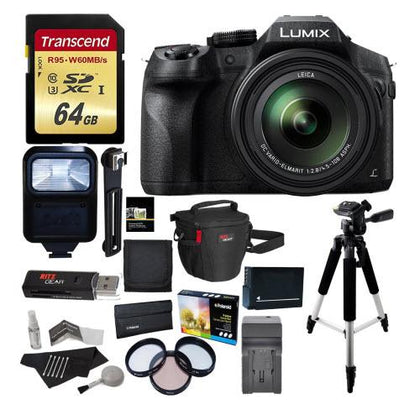 Panasonic LUMIX DMC FZ300 4K Point and Shoot Camera Plus Bundle