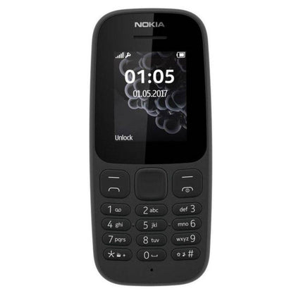 Nokia 105 [2017] TA-1037 Dual-Band (850/1900) Factory Unlocked Mobile Phone Black