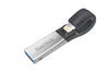 SanDisk iXpand Flash Drive 64GB for iPhone and iPad, Black/Silver