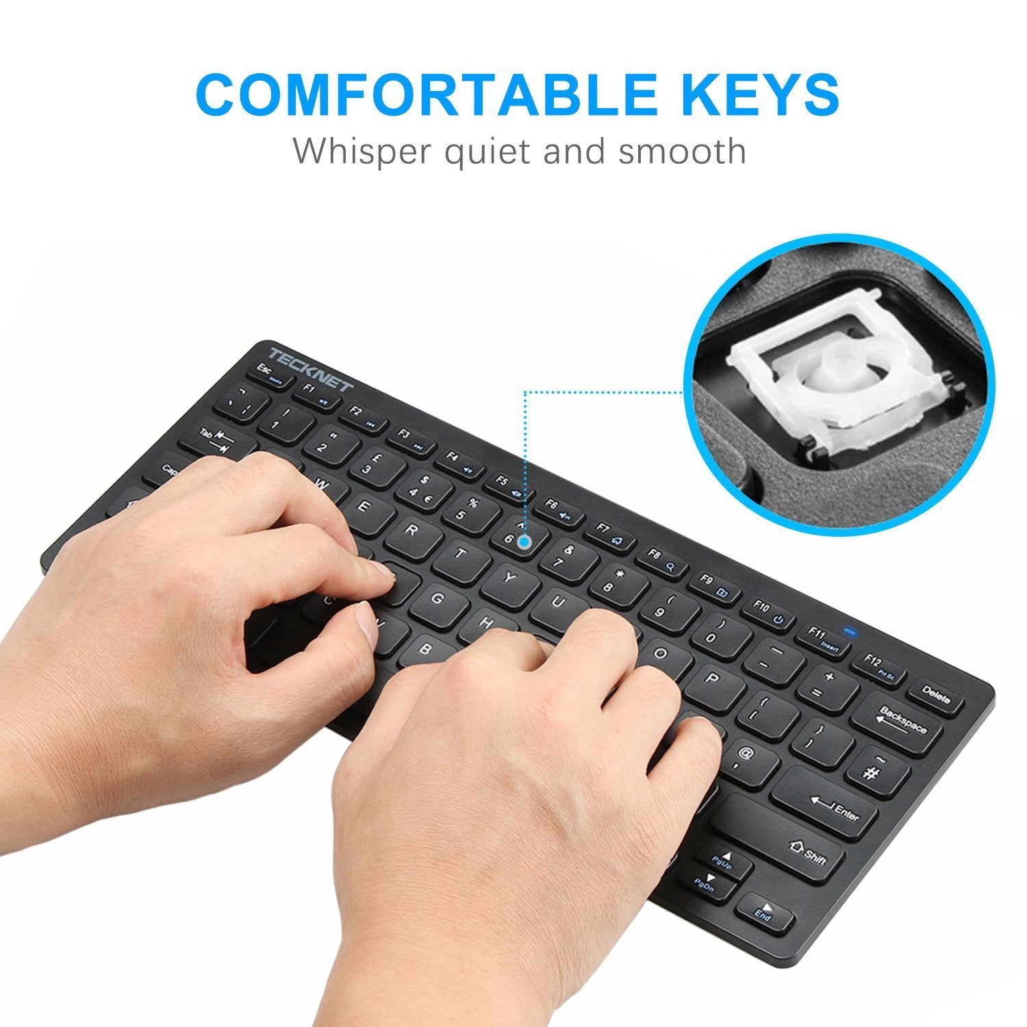 TeckNet Ultra Slim 2.4G USB Wireless Keyboard