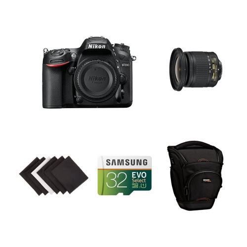 Nikon D7200 DX-format DSLR Body (Black) Travel and Landscape Lens Kit