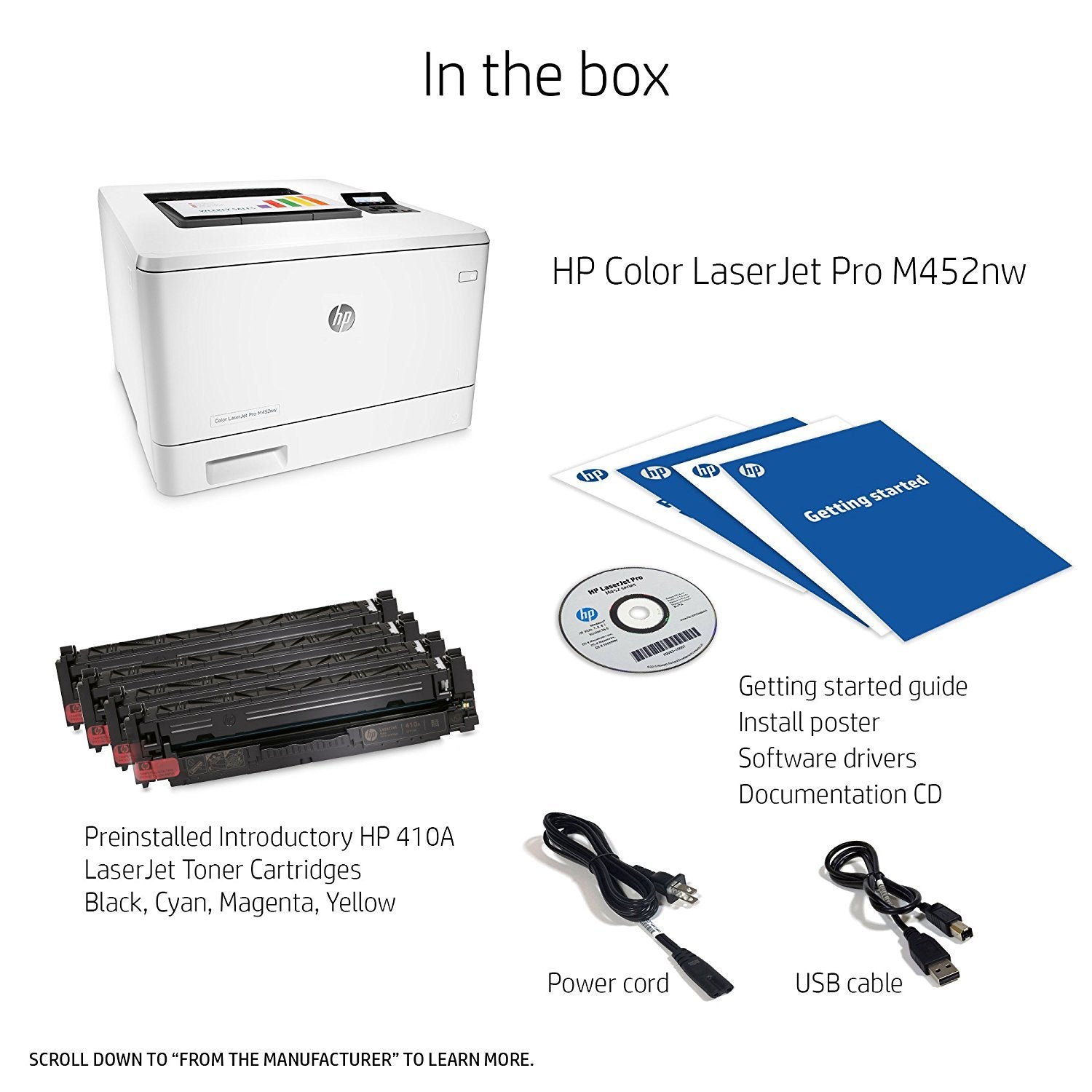 HP Laserjet Pro M452nw Wireless Color Printer