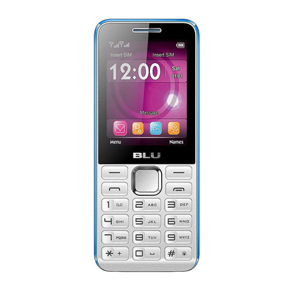 BLU Tank II T193 Unlocked GSM Dual-SIM Cell Phone - White Blue
