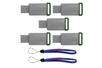 Kingston (TM) Digital 16GB (5 Pack) USB - Green