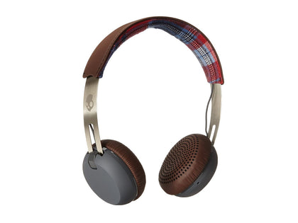 Skullcandy Grind On-Ear Headphones with Built-In Mic and Remote - Gray/Plaid